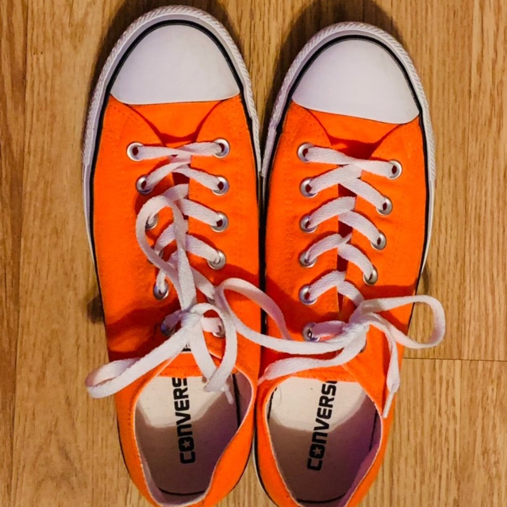 Orange Chuck Taylor All Star Converse, Size 9